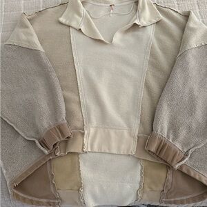 Free People Colorblock Pullover Sweater